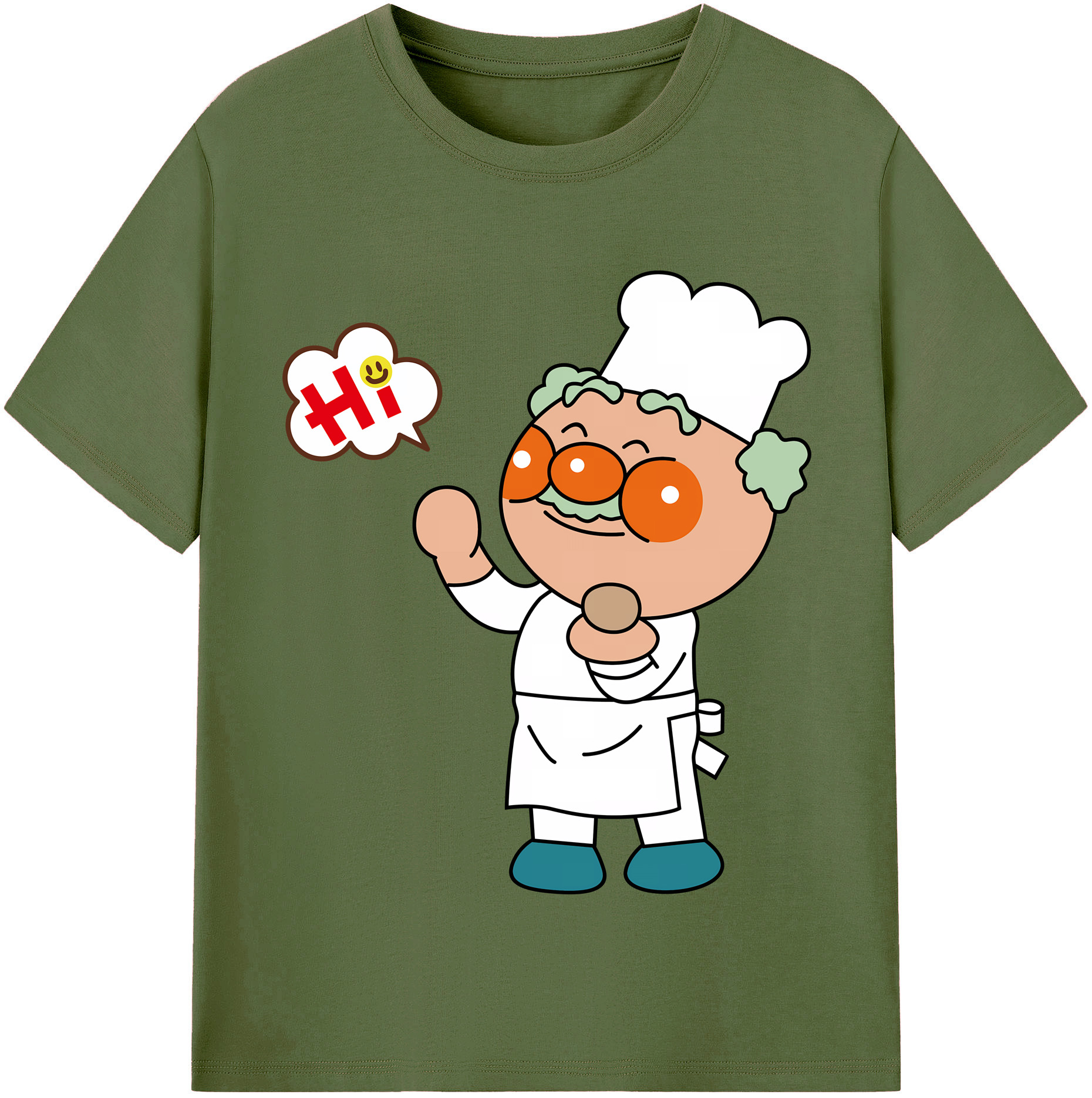 （画像用） アンパンマン Anpanman 綿100％半袖Tシャツ（フロントプリント）